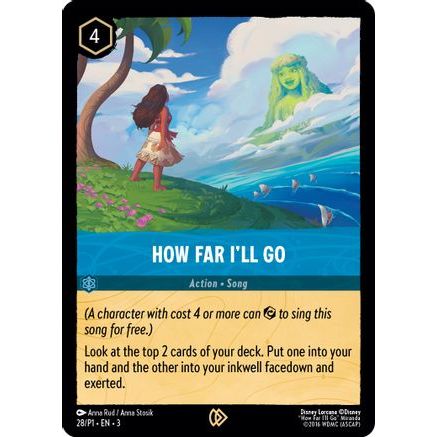 How Far I'll Go (28) - Disney Lorcana Promo Cards Cold Foil