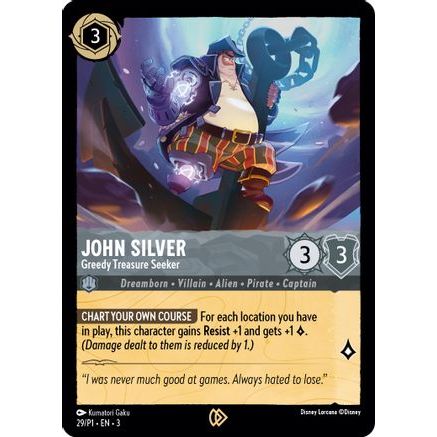 John Silver - Greedy Treasure Seeker (29) - Disney Lorcana Promo Cards Cold Foil