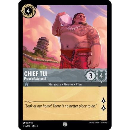Chief Tui - Proud of Motunui (171/204) - Into the Inklands Cold Foil