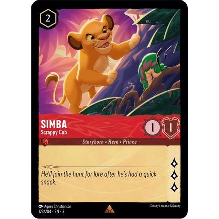Simba - Scrappy Cub (123/204) - Into the Inklands