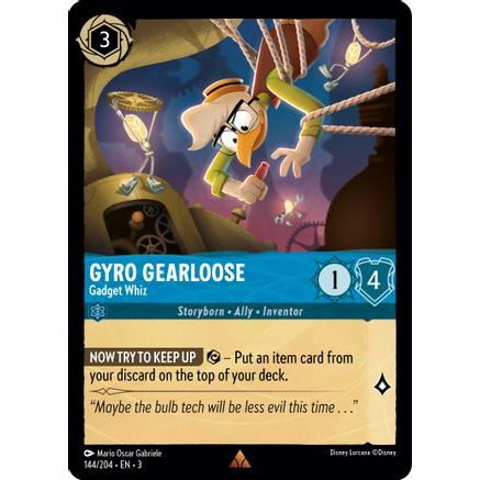 Gyro Gearloose - Gadget Whiz (144/204) - Into the Inklands Cold Foil
