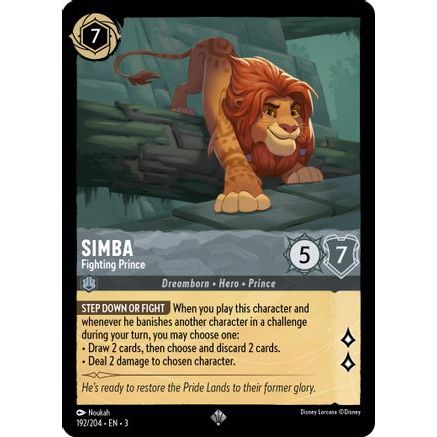 Simba - Fighting Prince (192/204) - Into the Inklands Cold Foil