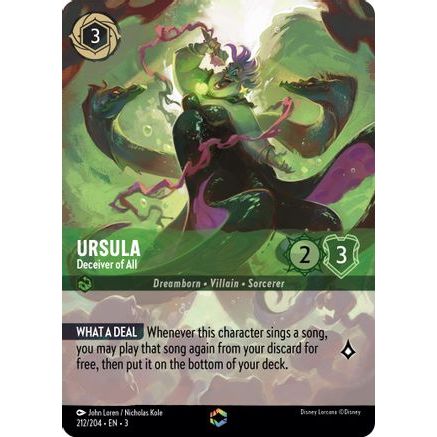 Ursula - Deceiver of All (Enchanted) (212/204) - Into the Inklands Holofoil
