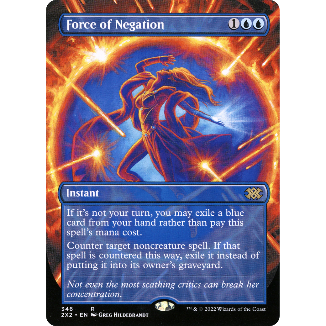 Force of Negation (Borderless) (2X2-346) - Double Masters 2022 (Borderless) Foil