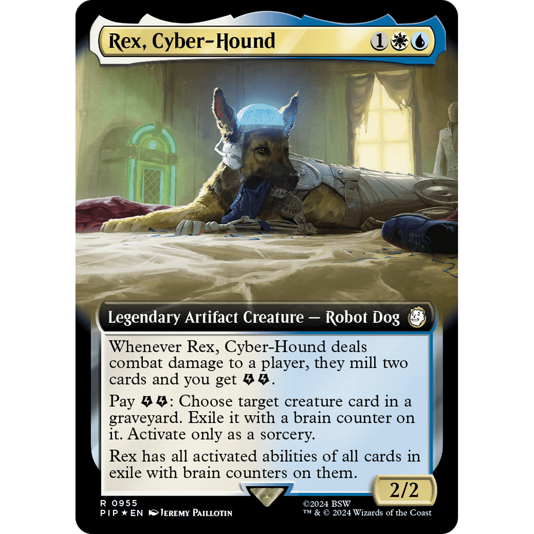Rex, Cyber-Hound (PIP-955) - Fallout: (Extended Art) Foil