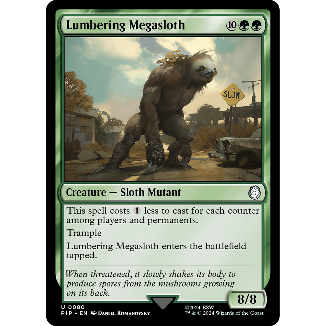 Lumbering Megasloth (PIP-080) - Fallout Foil