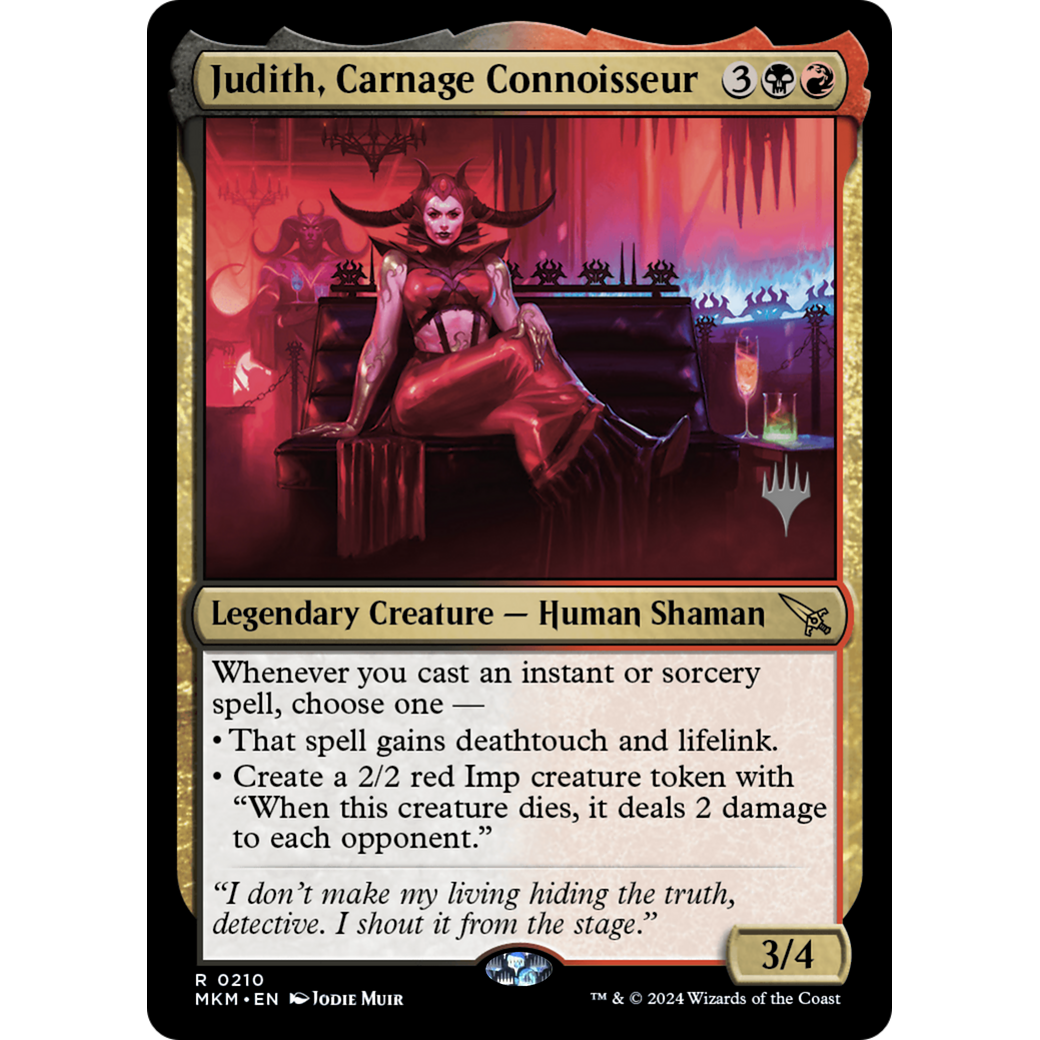 Judith, Carnage Connoisseur (PPMKM-210P) - Murders at Karlov Manor Promos