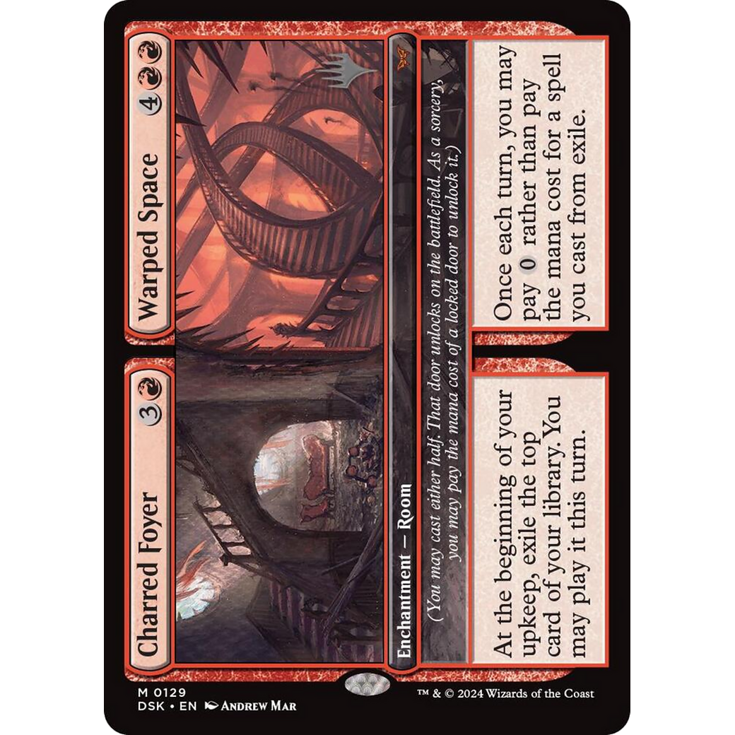 Charred Foyer // Warped Space (PPDSK-129P) - Duskmourn: House of Horror Promos Foil