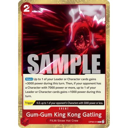 Gum-Gum King Kong Gatling (OP06-018) - Wings of the Captain Foil