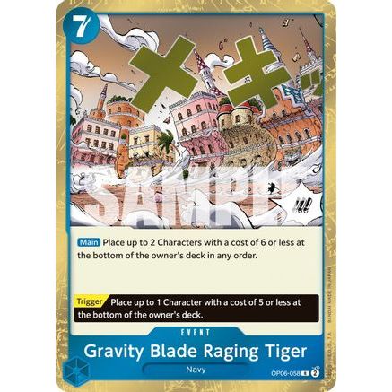 Gravity Blade Raging Tiger (OP06-058) - Wings of the Captain Foil