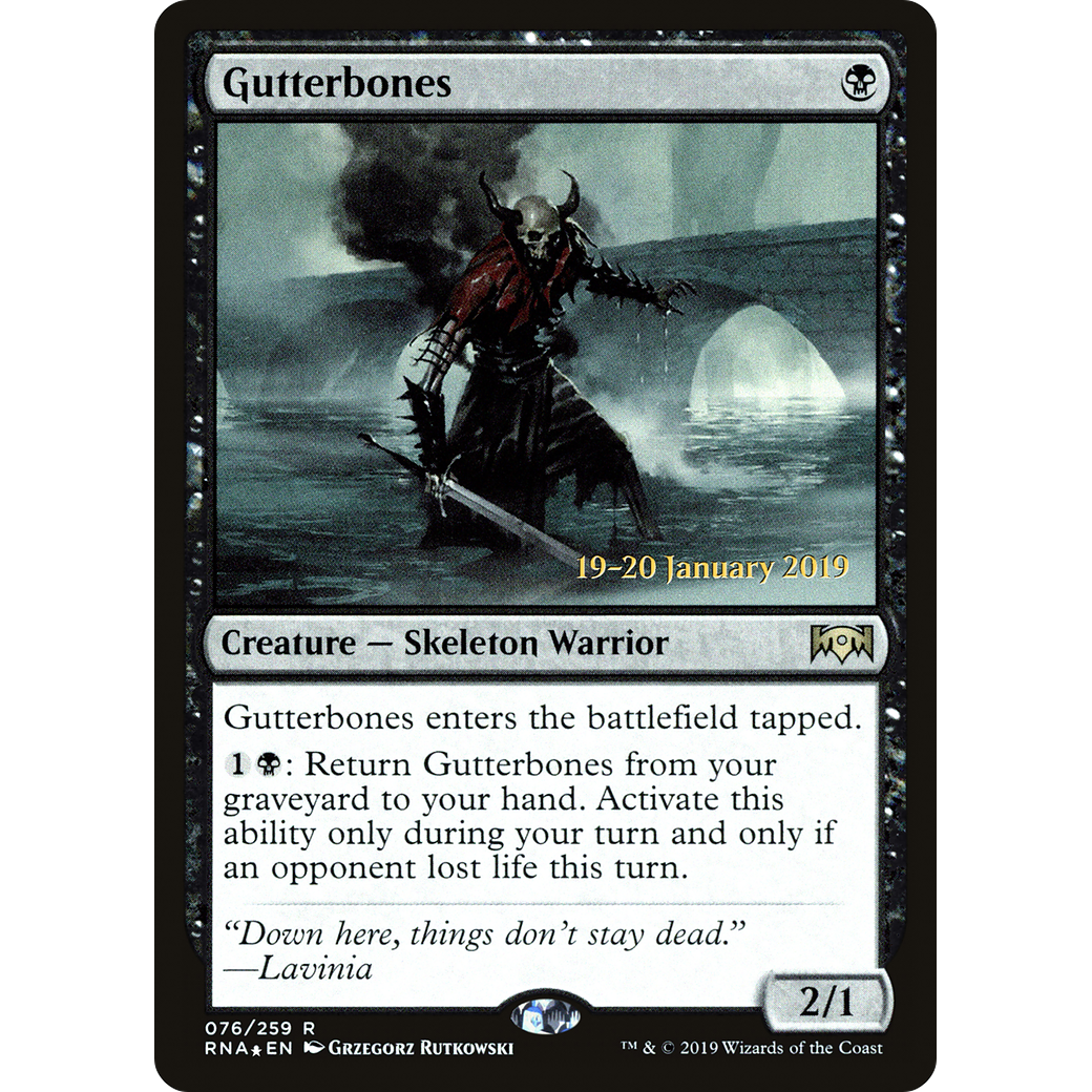Gutterbones (PRE-076) - Ravnica Allegiance Promos Foil