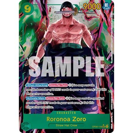 Roronoa Zoro (Alternate Art) (OP06-118) - Wings of the Captain Foil