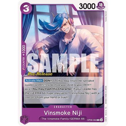 Vinsmoke Niji (064) (OP06-064) - Wings of the Captain Pre-Release Cards