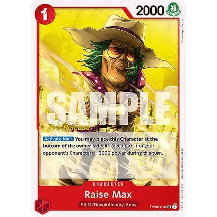 Raise Max (OP06-016) - Wings of the Captain Pre-Release Cards