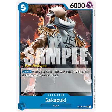 Sakazuki (OP06-046) - Wings of the Captain Pre-Release Cards