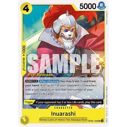 Inuarashi (OP06-100) - Wings of the Captain Pre-Release Cards