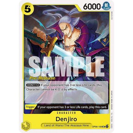 Denjiro (OP06-109) - Wings of the Captain Pre-Release Cards