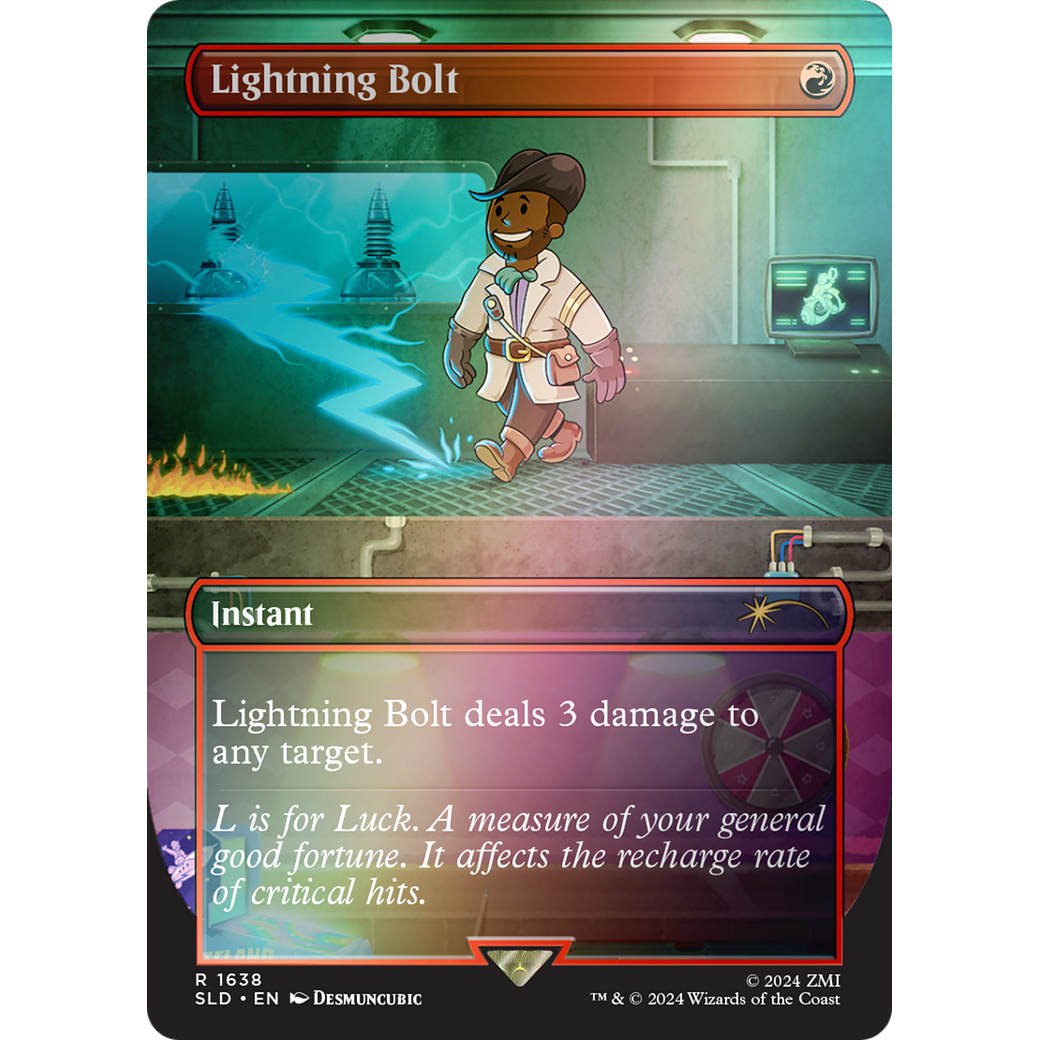 Lightning Bolt (1638) (Rainbow Foil) (SLD-1638) - Secret Lair Drop (Borderless) Foil