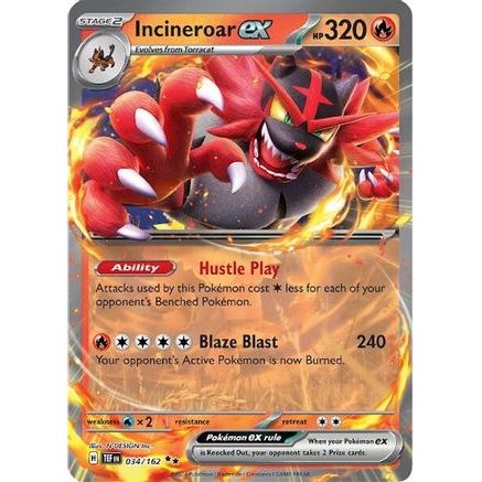 Incineroar ex - 034/162 34 - SV05 Temporal Forces Holofoil