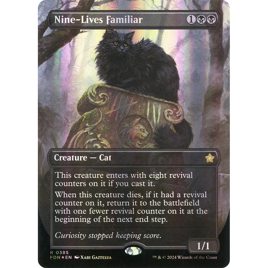 Nine-Lives Familiar (FDN-385) - Foundations (Borderless) Foil