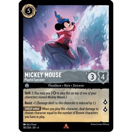 Mickey Mouse - Playful Sorcerer (187/204) - Ursulas Return Cold Foil