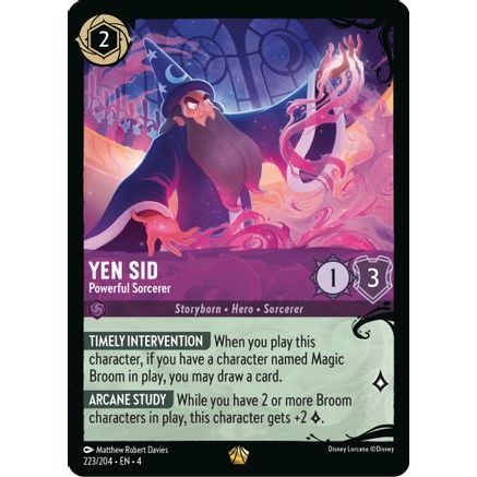 Yen Sid - Powerful Sorcerer (223/204) (223/204) - Illumineers Quest Deep Trouble Cold Foil