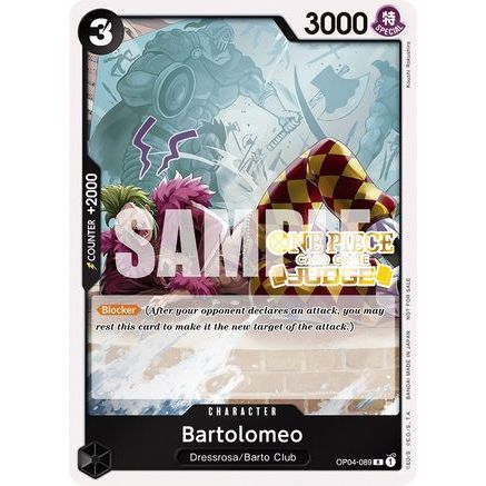Bartolomeo (Judge Pack Vol. 3) (OP04-089) - One Piece Promotion Cards Foil