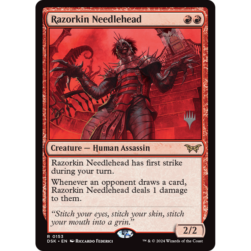 Razorkin Needlehead (PPDSK-153P) - Duskmourn: House of Horror Promos Foil