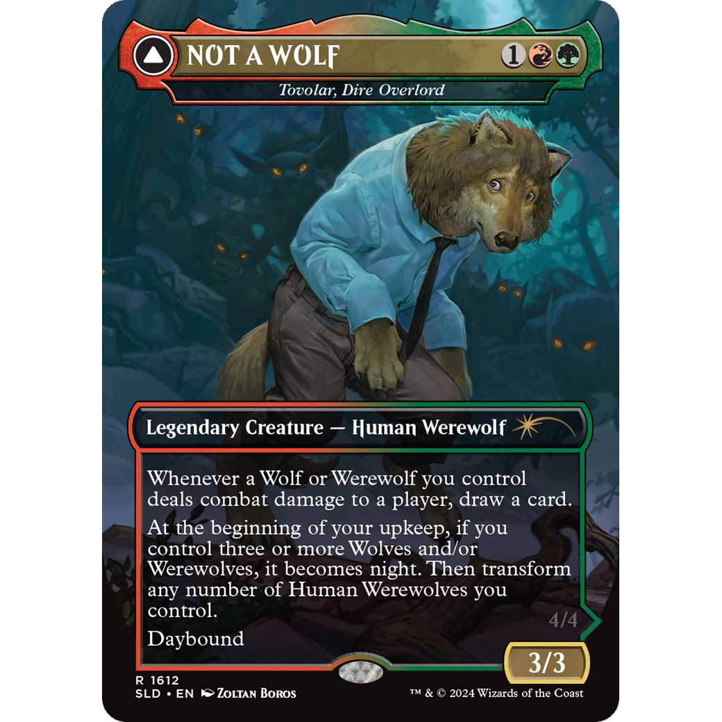 NOT A WOLF - Tovolar, Dire Overlord (SLD-1612) - Secret Lair Drop (Borderless)