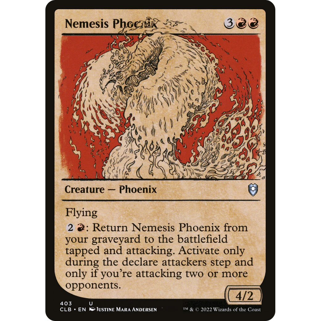 Nemesis Phoenix (CLB-403) - Commander Legends: Battle for Baldur's Gate: (Showcase) Foil