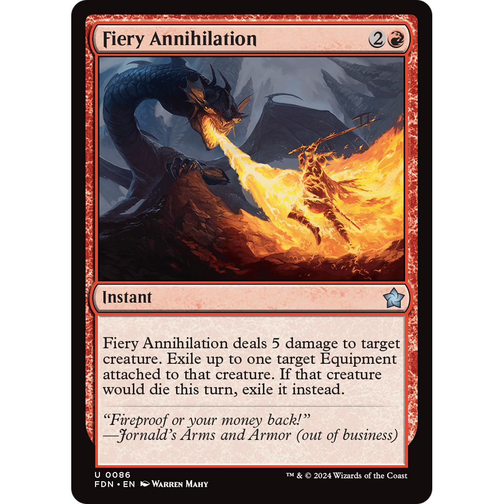 Fiery Annihilation (FDN-086) - Foundations Foil