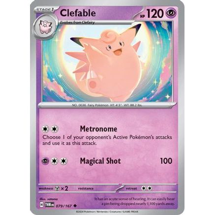 Clefable 79 - SV06 Twilight Masquerade Reverse Holofoil