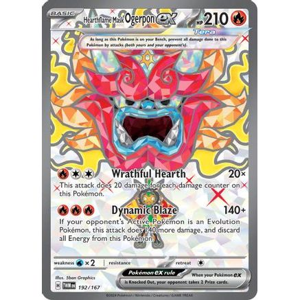Hearthflame Mask Ogerpon ex - 192/167 192 - SV06 Twilight Masquerade Holofoil
