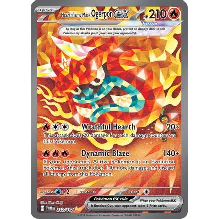 Hearthflame Mask Ogerpon ex - 212/167 212 - SV06 Twilight Masquerade Holofoil