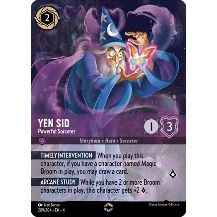 Yen Sid - Powerful Sorcerer (Enchanted) (209/204) - Ursulas Return Holofoil