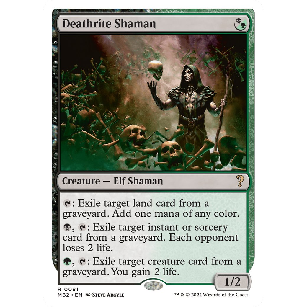 Deathrite Shaman (White Border) (MB2-081) - Mystery Booster 2