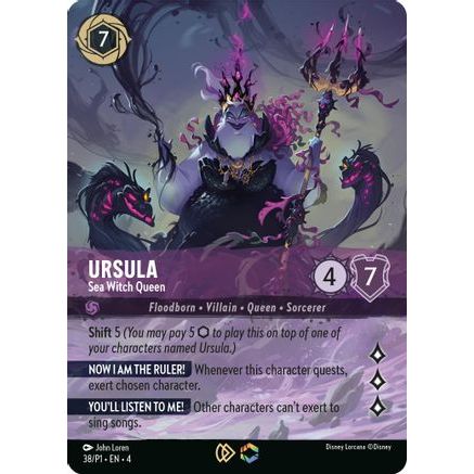Ursula - Sea Witch Queen (Store Championship) (38) - Disney Lorcana Promo Cards Holofoil