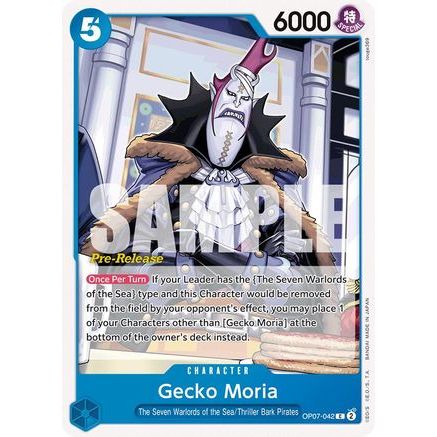 Gecko Moria (042) (OP07-042) - 500 Years in the Future Pre-Release Cards
