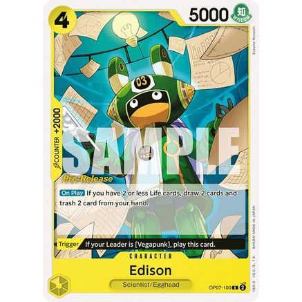 Edison (OP07-100) - 500 Years in the Future Pre-Release Cards