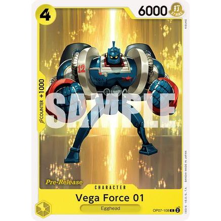 Vega Force 01 (OP07-108) - 500 Years in the Future Pre-Release Cards