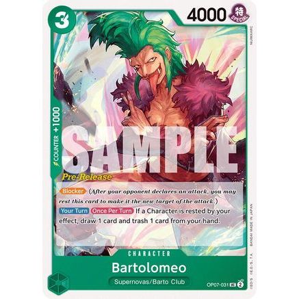 Bartolomeo (OP07-031) - 500 Years in the Future Pre-Release Cards