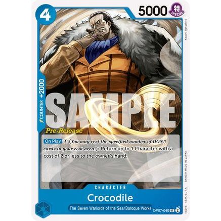 Crocodile (OP07-040) - 500 Years in the Future Pre-Release Cards