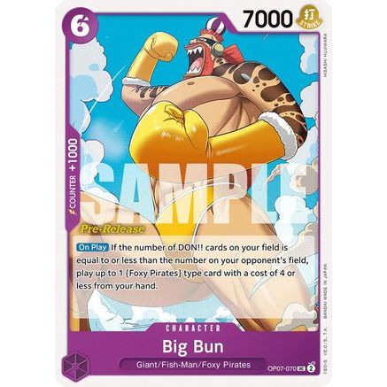 Big Bun (OP07-070) - 500 Years in the Future Pre-Release Cards