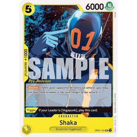 Shaka (OP07-101) - 500 Years in the Future Pre-Release Cards