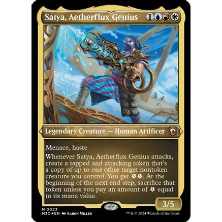 Satya, Aetherflux Genius (Foil Etched) (M3C-023) - Modern Horizons 3 Commander Foil