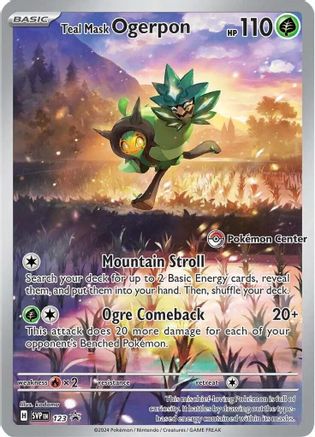 Teal Mask Ogerpon - 123 (Pokemon Center Exclusive) 123 - SV Scarlet & Violet Promo Cards Holofoil