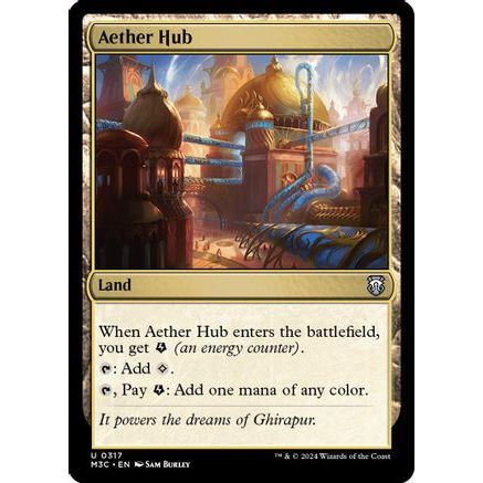 Aether Hub (Ripple Foil) (M3C-317) - Modern Horizons 3 Commander Foil