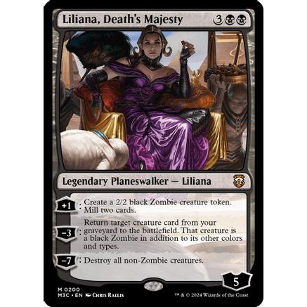 Liliana, Death's Majesty (Ripple Foil) (M3C-200) - Modern Horizons 3 Commander Foil