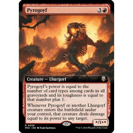 Pyrogoyf (Extended Art) (Ripple Foil) (M3C-059) - Modern Horizons 3 Commander Foil