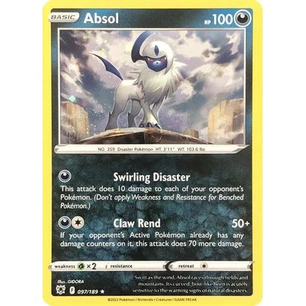 Absol - 097/189 (Cosmos Holo) 97 - Miscellaneous Cards & Products Holofoil